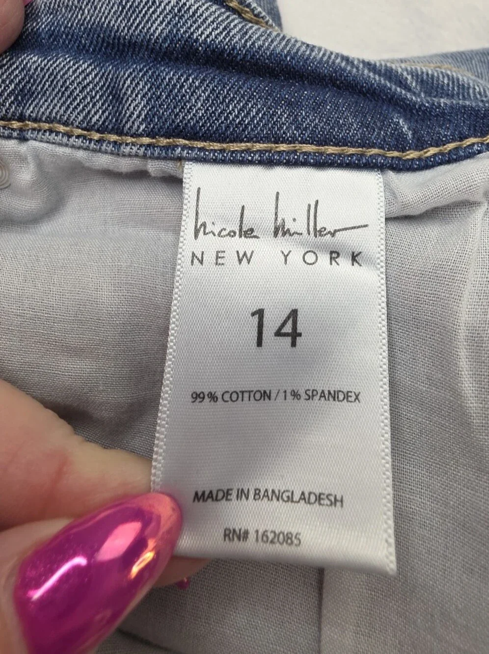 Nicole Miller Nomad Jeans Size 14 Super High Rise Relaxed Straight 3832-Cy